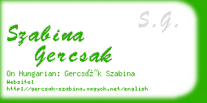 szabina gercsak business card